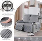 TAOCOCO 100% Waterproof Oversized Loveseat Recliner Cover, Non Slip Split Couch - Image 3