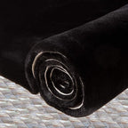 ORINOVA Black Shag Washable Fluffy Fur Area Rugs - Image 7