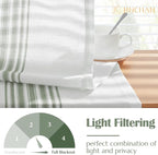 jinchan Striped Linen Valance Curtain 16 Inch Vertical Striped Valance - Image 5