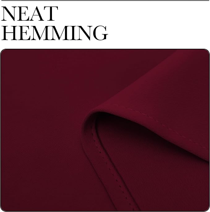 NICETOWN Wine Red Blackout Curtains 63 inches Long - Image 7