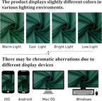 Lecloud Hunter Green Sheer Curtains 63 Inch Length 2 Panels Set, Voile Solid - Image 7