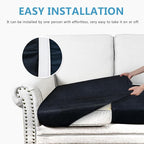 Leather Look Couch Cushion Covers Sofa Seat Slipcovers Sets Couches Furniture - Image 6