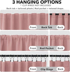 Deconovo Blackout Curtains, Thermal Insulated, W52 x L108 2 Panels, Back Tab - Image 2