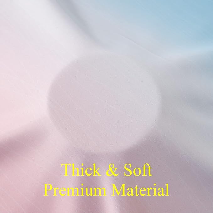 Ombre Pink and Blue Blackout Curtains 54 Inches Long, Full Light Blocking - Image 8