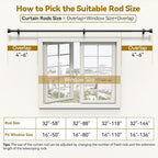 YaFex Curtain Rods 2 Pack 32-118 Inch, Heavy Duty 1 Inch Curtain Rod, Modern - Image 6