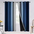 SimpleHome Blue Ombre 100% Blackout Curtains by SimpleHome