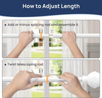 ENJOYBASICS 2 Pack No Drill Curtain Rods - Image 5