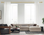 KAMANINA Curtain Rods for Windows 66 to 120 Inch, 7/8 Inch Gold Heavy Duty - Image 3