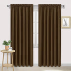 DWCN Brown Blackout Curtains for Bedroom, Thermal Insulated Energy Saving Room by DWCN