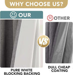 H.VERSAILTEX Linen Blackout Curtains 45 Inches Long 100% Absolutely Blackout - Image 3