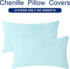 CaliTime Throw Pillow Covers Decorative 12 X 20 Inches Pack of 2 Cozy Chenille - Image 6