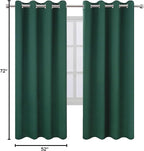 LEMOMO Dark Green Thermal Blackout Curtains/52 x 72 Inch/Set of 2 Panels Room - Image 10