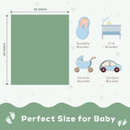 Yurhap Fleece Baby Blanket Heart Checkered, Ultra Soft Cozy Baby Blankets - Image 6