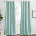 NICETOWN Aqua Blue Blackout Curtains 102" Long by NICETOWN