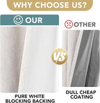 H.VERSAILTEX Linen Curtains 100% Blackout Curtains - Image 3