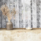 YJ YANJUN Vintage Lace Curtains 54 Inches Length- Victorian Floral Pattern - Image 5