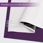 Yakamok Room Darkening 100% Blackout Curtains Grommet Window Treatments - Image 6