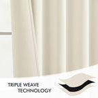 MIULEE Birch Back Tab Blackout Curtains 72 Inches Long 2 Panels Set - Image 7