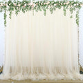 Champagne Sheer Backdrop Curtains by Suppromo