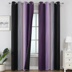 Estelar Textiler Purple and Black Ombre Blackout Curtains 102 Inches Long 2 by ESTELARTEXTILER