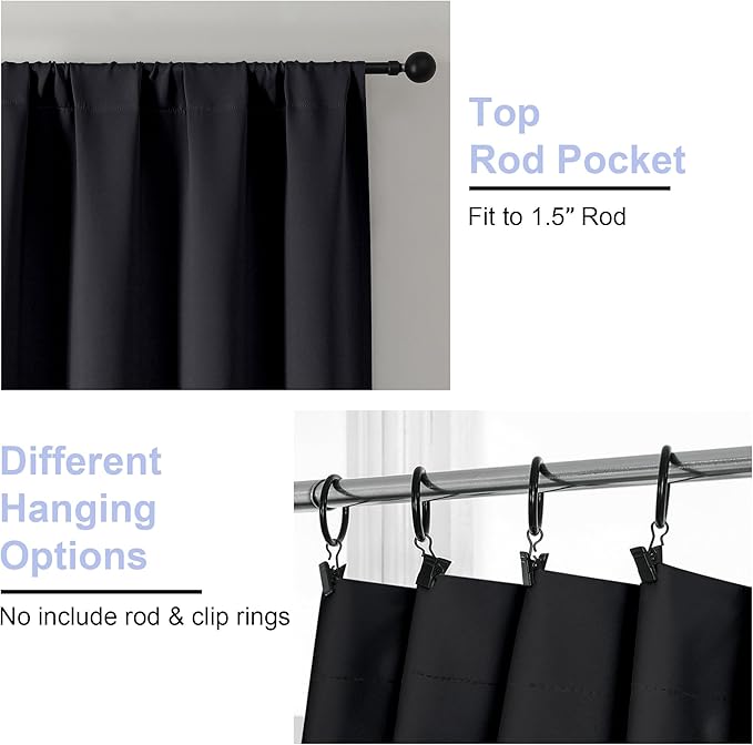 Simplebrand Ava Blackout Extra Long 10ft Curtains - Image 4