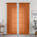 OWENIE Sheer Curtains 72 Inches Long 2 Panels Set, Light Filtering Sheer by OWENIE