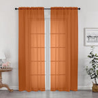 OWENIE Sheer Curtains 72 Inches Long 2 Panels Set, Light Filtering Sheer by OWENIE