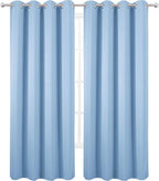 LEMOMO Sky Blue Thermal Blackout Curtains/52 x 108 Inch/Set of 2 Panels Room - Image 2