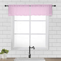 OVZME Light Pink Sheer Window Valance Curtains, Light Filtering Kitchen by OVZME