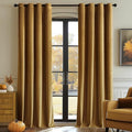 MIULEE Elegant Velvet Curtains Gold Grommet Curtains Fall Thermal Insulated by MIULEE