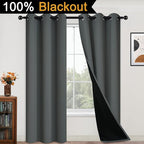 Yakamok 84 Inch Length 100% Blackout Curtains - Image 2