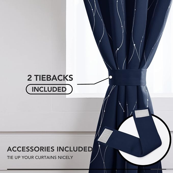 Deconovo Short Window Curtains, Thermal Insulated Soundproof Drapes - Image 4