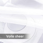 youleyar Sheer Rod Pocket Curtain Voile Draperies 2 Panels White Beige Black - Image 6