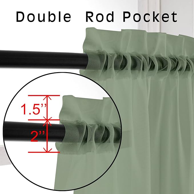 OVZME Bedroom Curtains 2 Panel Sets 84" Inch Length - Image 3