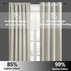 RYB HOME Curtains for Bedroom Living Room 63 inches Long, Thermal Insulated - Image 5