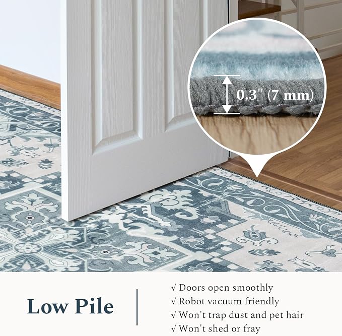 Rugflix 6x9 Area Rug for Living Room, Machine Washable Area Rugs - Image 4