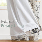 jinchan Floral Linen Lined Curtains - Image 5