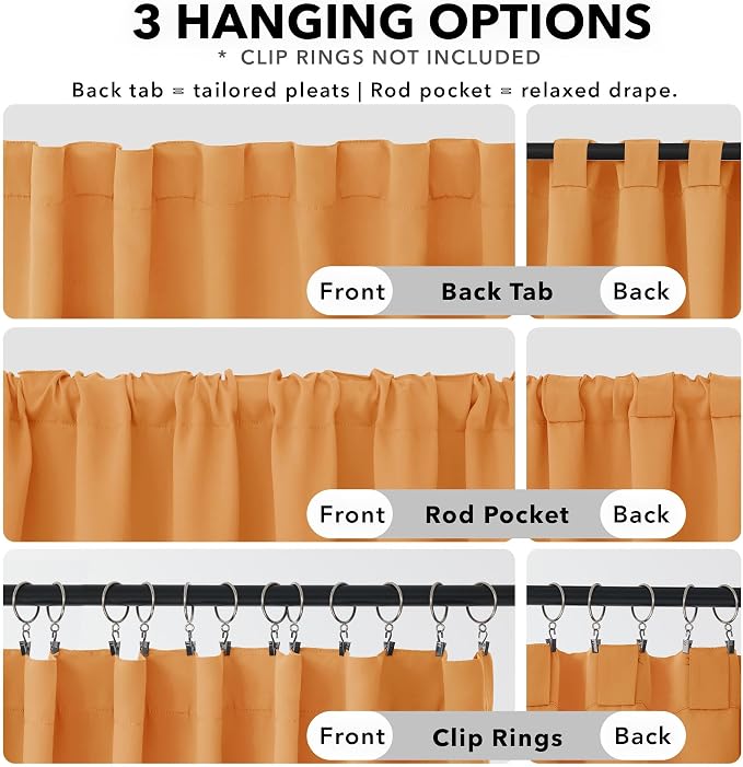 Deconovo Back Tab and Rod Pocket Blackout Curtains - Image 2