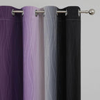 Estelar Textiler Purple and Black Ombre Blackout Curtains - Image 4