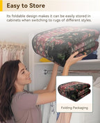RELEANY Area Rugs 9'x12' Washable Non-Slip, Floral Vintage Distress Print - Image 6