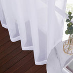 NICETOWN White Sheer Curtains for Bedroom Windows 84" Length - Image 6