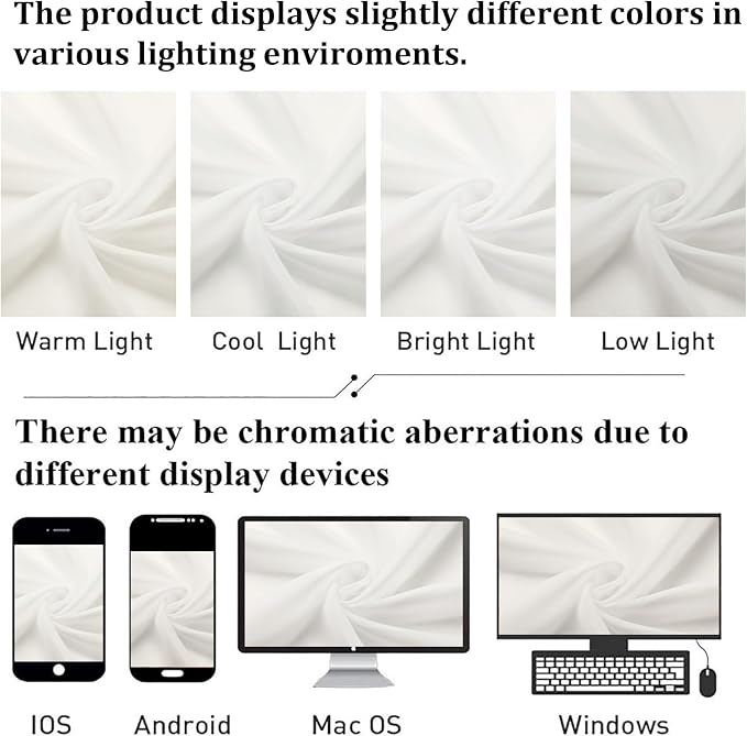 Lecloud Ivory Sheer Curtains 84 Inches Long 2 Panels, Solid Airy Voile Extra - Image 5