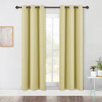 NICETOWN Blackout Window Curtains 70" L, 2 Panels, 34 inch, Paler Yellow by NICETOWN