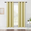 NICETOWN Bedroom Blackout Draperies Panels, 2 Panels, 42 x 72 Inch, Paler Yellow by NICETOWN