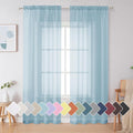 Simplebrand Sky Blue Sheer Curtains 72 Inches Long 2 Panels by Simplebrand