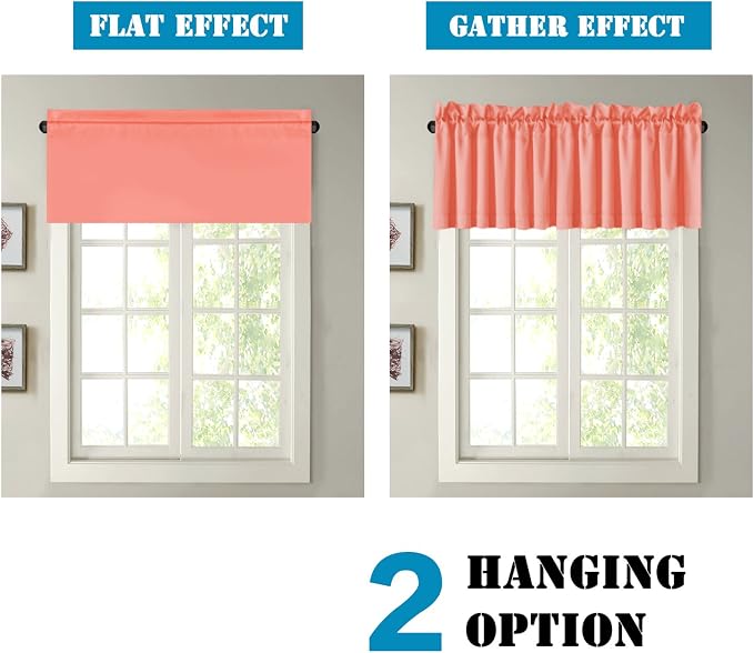H.VERSAILTEX Blackout Valances for Windows, Short Window Valances Curtains for - Image 6