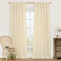 LAMIT Beige Linen Curtains 84 inches by LAMIT