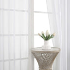 Lecloud Pure White Sheer Curtains 84 Inches Long 2 Panels Set, Airy Voile Light - Image 9