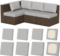 8Pcs Stretch Patio Cushion Covers, Outdoor Couch & Sofa Replacement Slipcovers by VORSHAPE