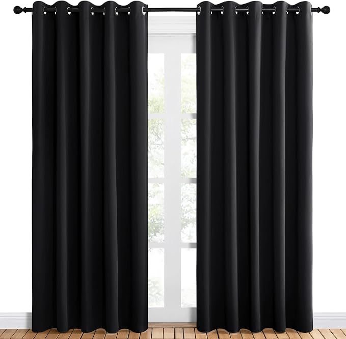 NICETOWN Blackout Draperies Window Curtain Panels, Autumn/Winter Thermal - Image 2